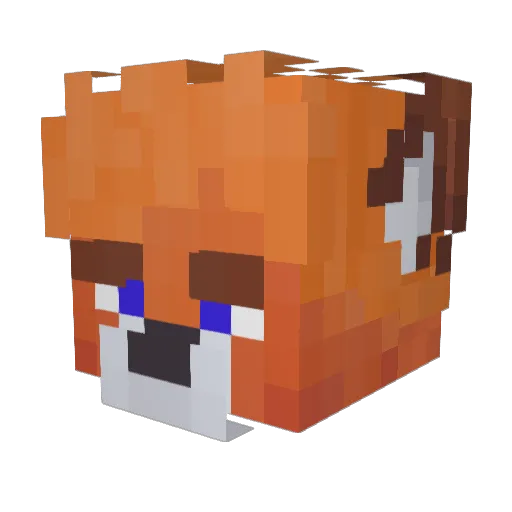 foxynwn Minecraft avatar head, 3D render