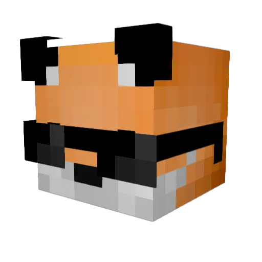foxyrose07 Minecraft avatar head, 3D render