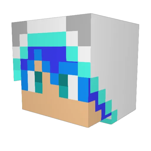 foxythepirate44 Minecraft avatar head, 3D render