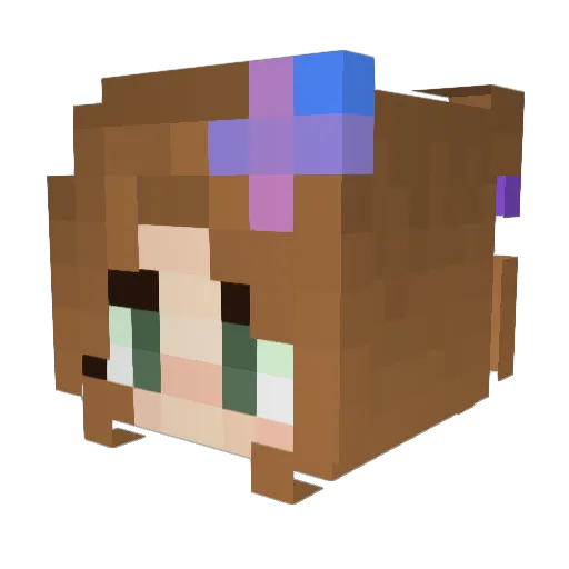 foxytherose Minecraft avatar head, 3D render