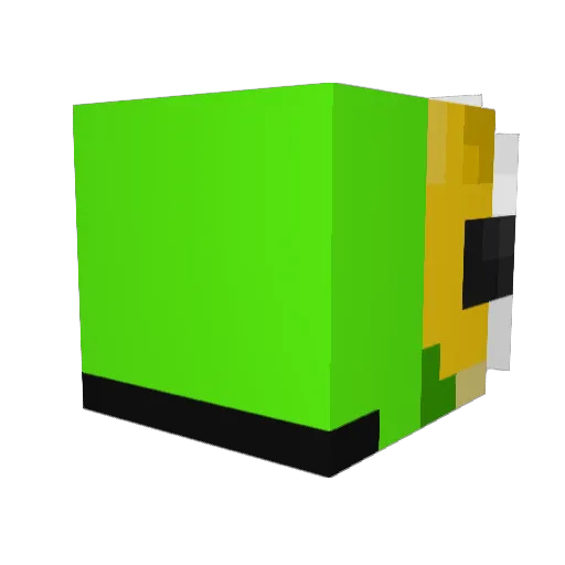 fozu_ Minecraft avatar head, 3D render