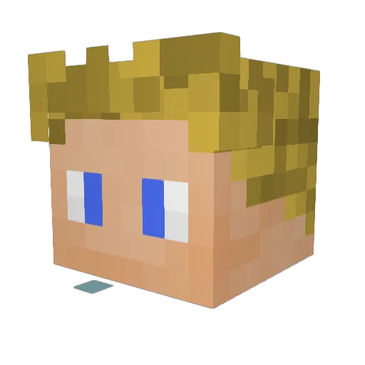 fozzircf Minecraft avatar head, 3D render
