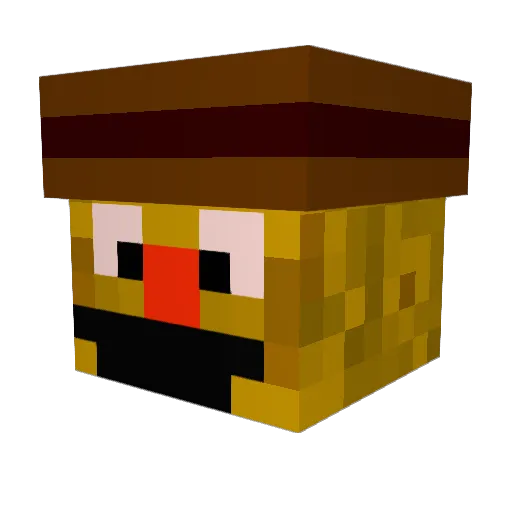 fozzy74 Minecraft avatar head, 3D render