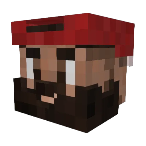 fpachh Minecraft avatar head, 3D render