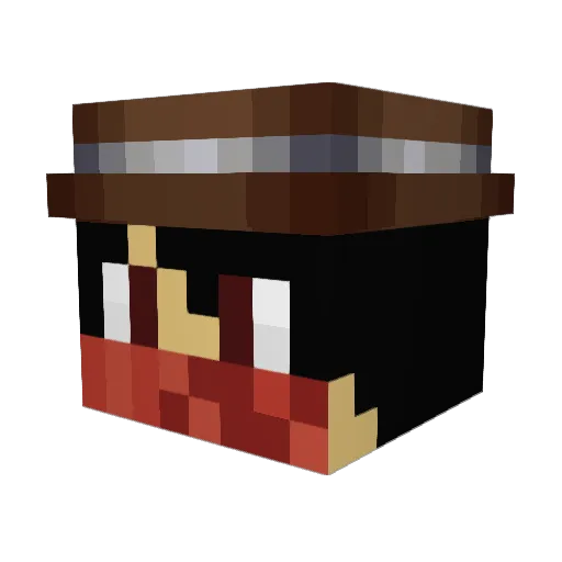 fps4d Minecraft avatar head, 3D render