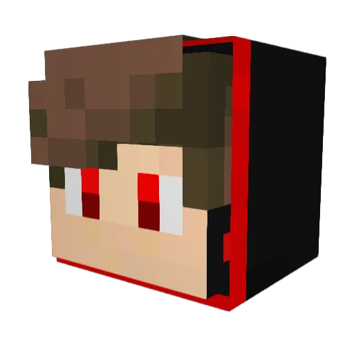 fps_teTe Minecraft avatar head, 3D render