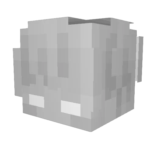 fpsless Minecraft avatar head, 3D render