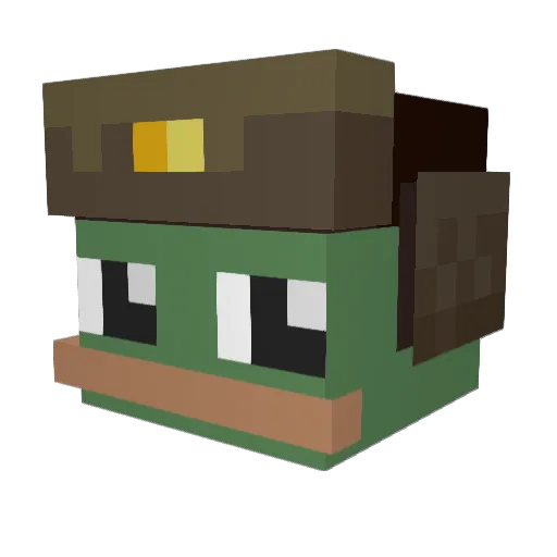 fq_max Minecraft avatar head, 3D render