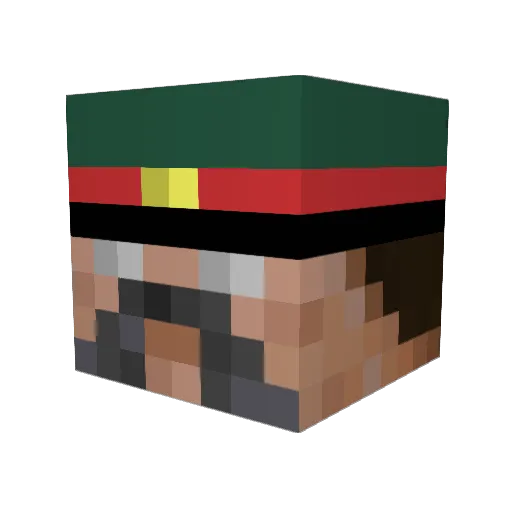 fr0stb0y Minecraft avatar head, 3D render