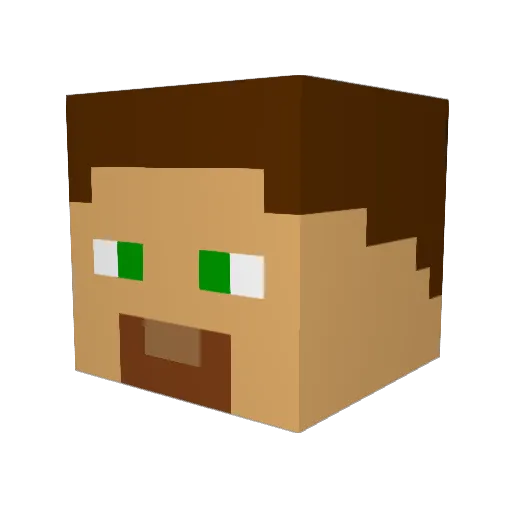 fr13dShrimp Minecraft avatar head, 3D render