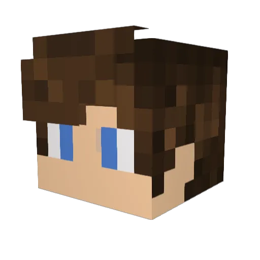 fr1non Minecraft avatar head, 3D render