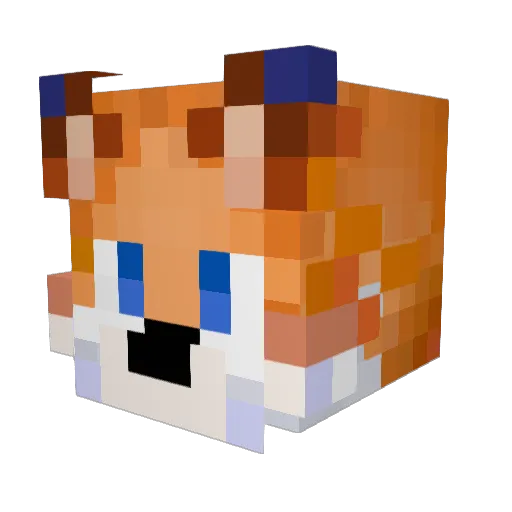 fr28k Minecraft avatar head, 3D render