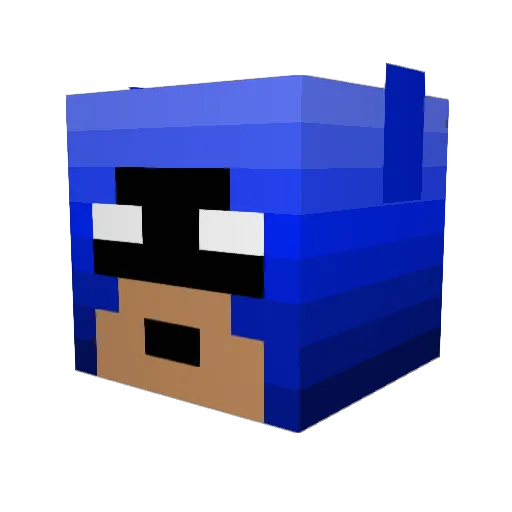 fr33will Minecraft avatar head, 3D render