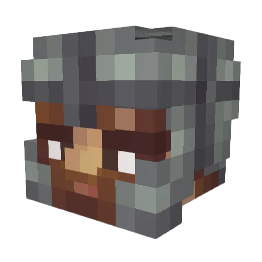 fr3k_ Minecraft avatar head, 3D render