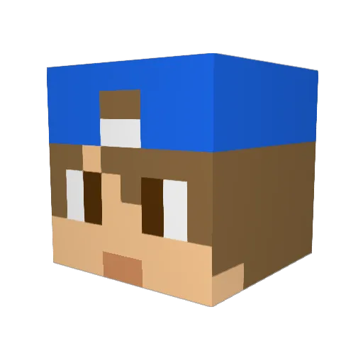 fra212 Minecraft avatar head, 3D render