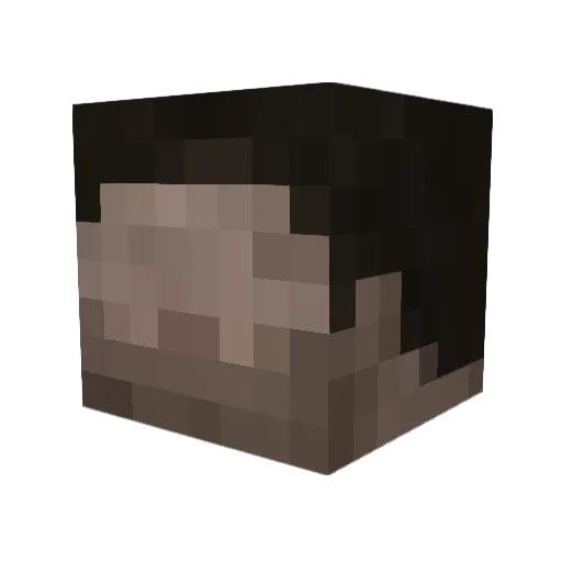 fracca_vr Minecraft avatar head, 3D render