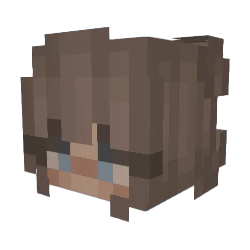 fractiouspaige Minecraft avatar head, 3D render
