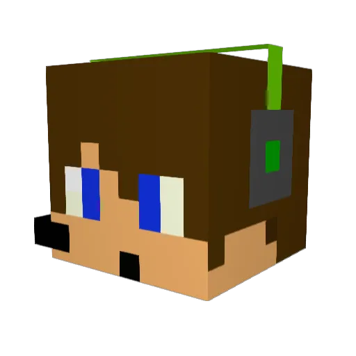 fradila Minecraft avatar head, 3D render