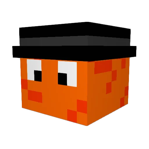 fradzio Minecraft avatar head, 3D render