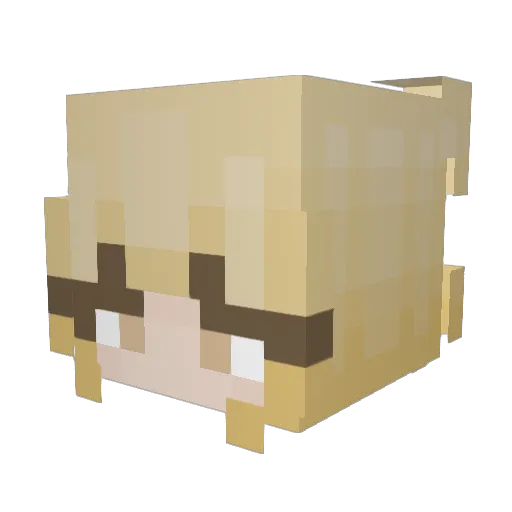 fraeyaa Minecraft avatar head, 3D render