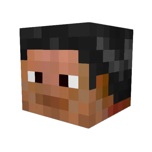 frag1e Minecraft avatar head, 3D render