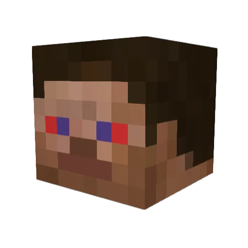 fragi_ass Minecraft avatar head, 3D render