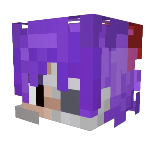 fragmister Minecraft avatar head, 3D render