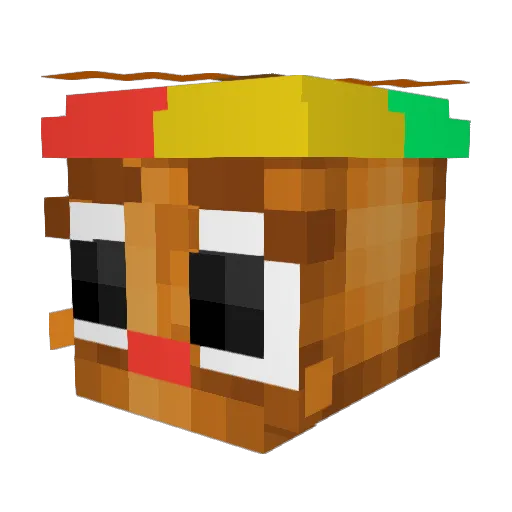 fragolo Minecraft avatar head, 3D render