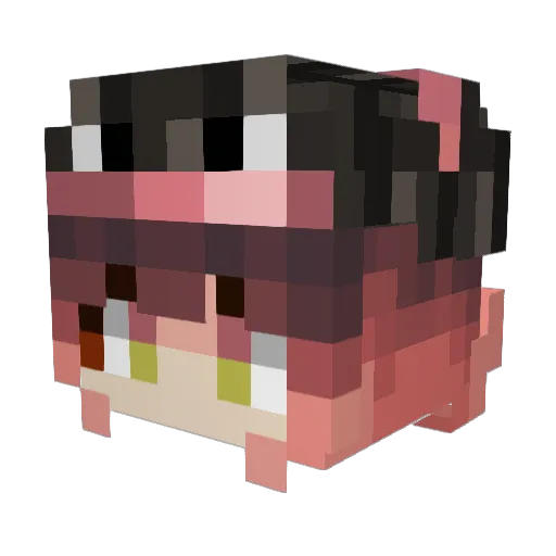 fraiki Minecraft avatar head, 3D render