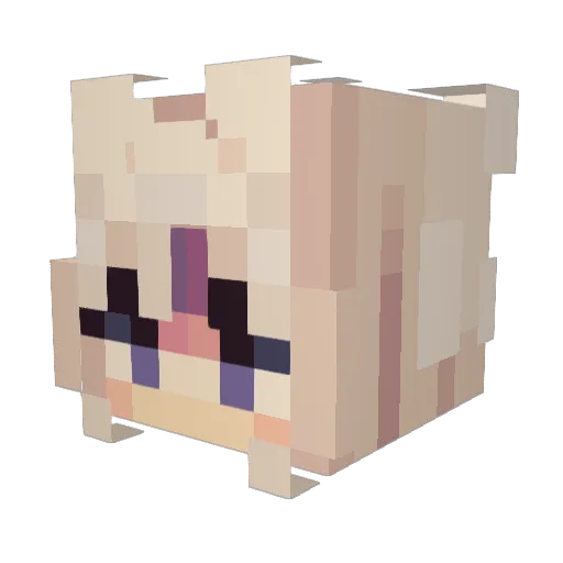 fraise_ Minecraft avatar head, 3D render