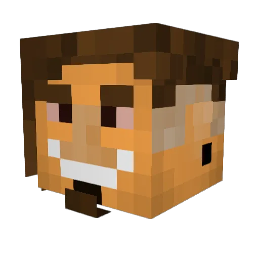 fraissse Minecraft avatar head, 3D render