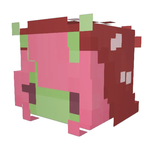 fraiuh Minecraft avatar head, 3D render