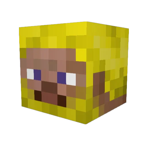 frakier Minecraft avatar head, 3D render
