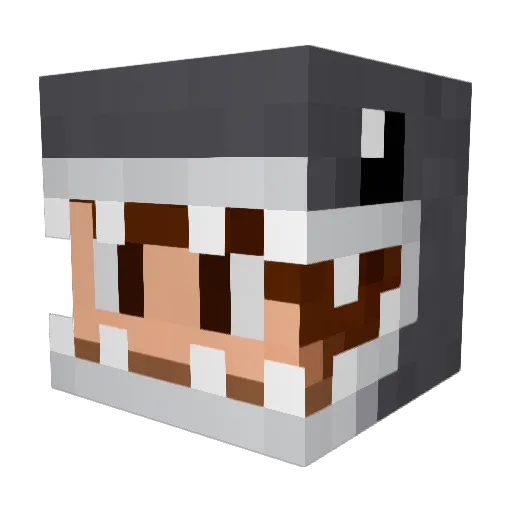 frakma Minecraft avatar head, 3D render