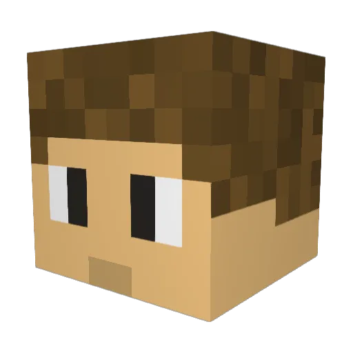 fralitheboss Minecraft avatar head, 3D render