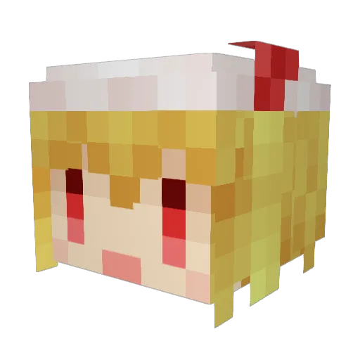 framiku Minecraft avatar head, 3D render