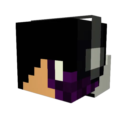 fran334 Minecraft avatar head, 3D render