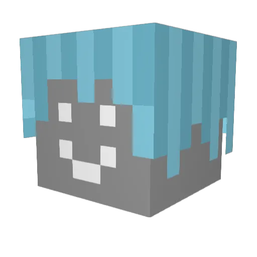 france02 Minecraft avatar head, 3D render