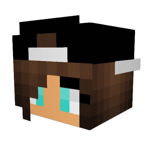francescaaaaa Minecraft avatar head, 3D render