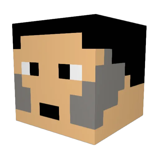 franchuali Minecraft avatar head, 3D render