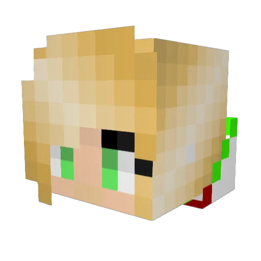 francine02 Minecraft avatar head, 3D render