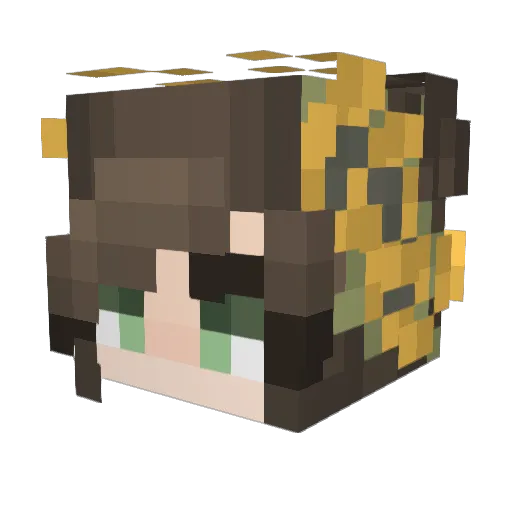 franciscarrrr Minecraft avatar head, 3D render