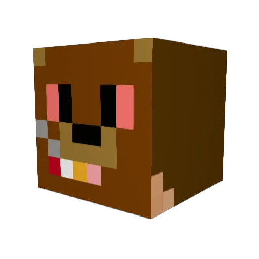 francisco_gerte Minecraft avatar head, 3D render