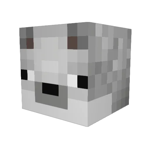 francja7 Minecraft avatar head, 3D render