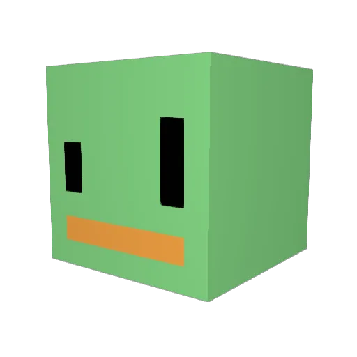 franek_creeper_ Minecraft avatar head, 3D render