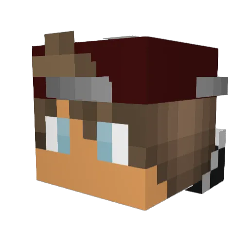 frangster1 Minecraft avatar head, 3D render