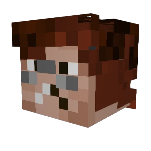 franguerta Minecraft avatar head, 3D render