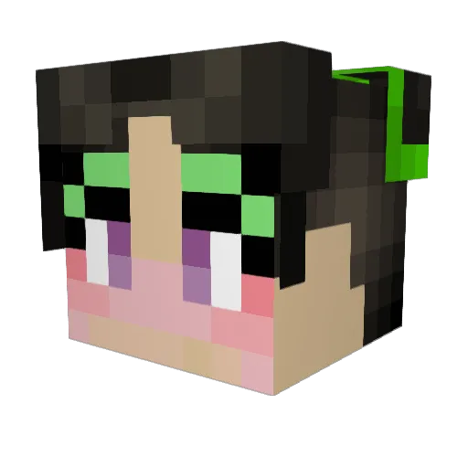 frankeereo Minecraft avatar head, 3D render