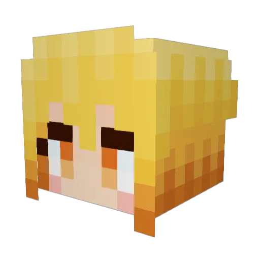 frankie4b Minecraft avatar head, 3D render