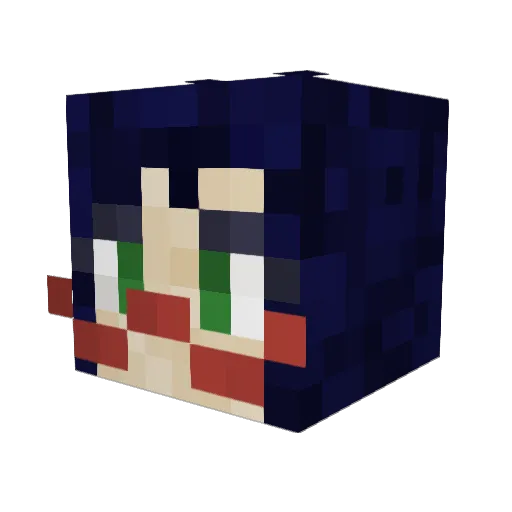 frankipilled Minecraft avatar head, 3D render